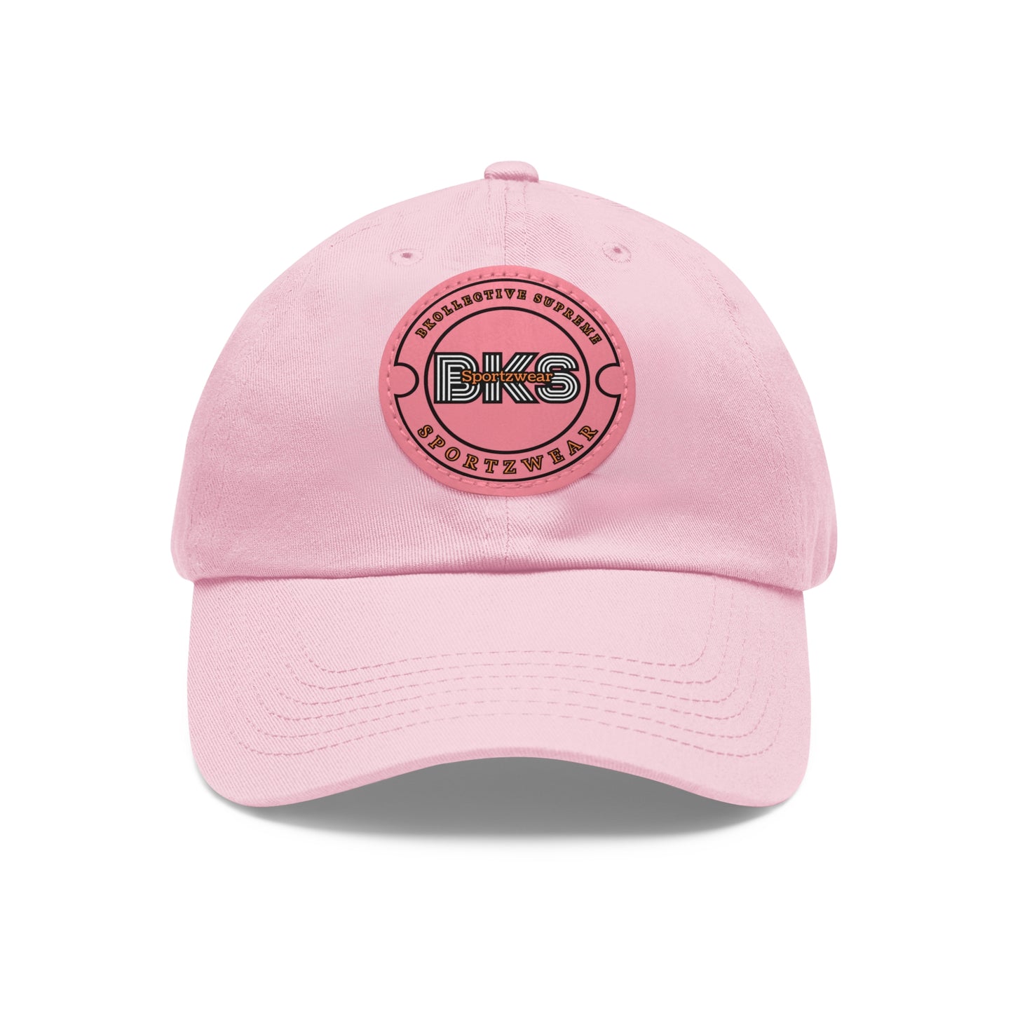 Dad Hat with Leather Patch (Round)