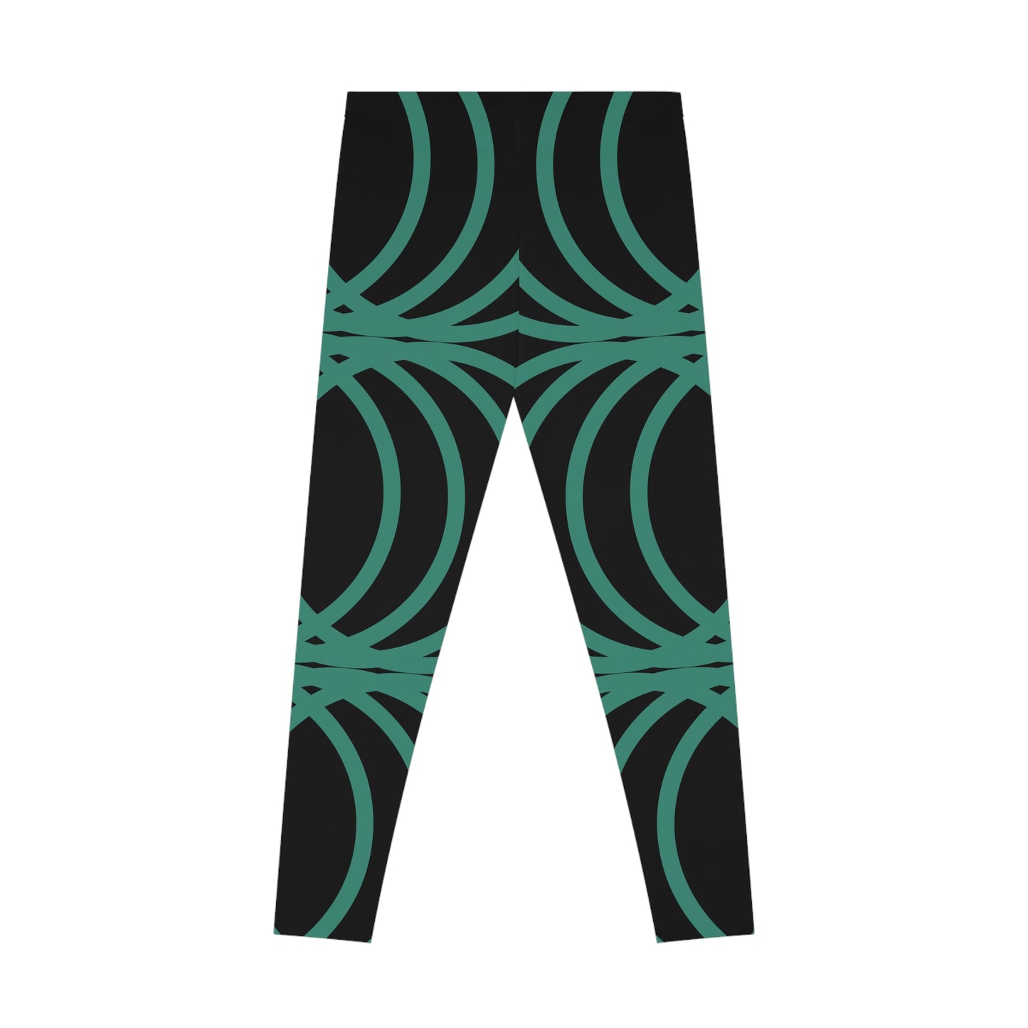 Circle Symetry Stretchy Leggings Black(YP5101)