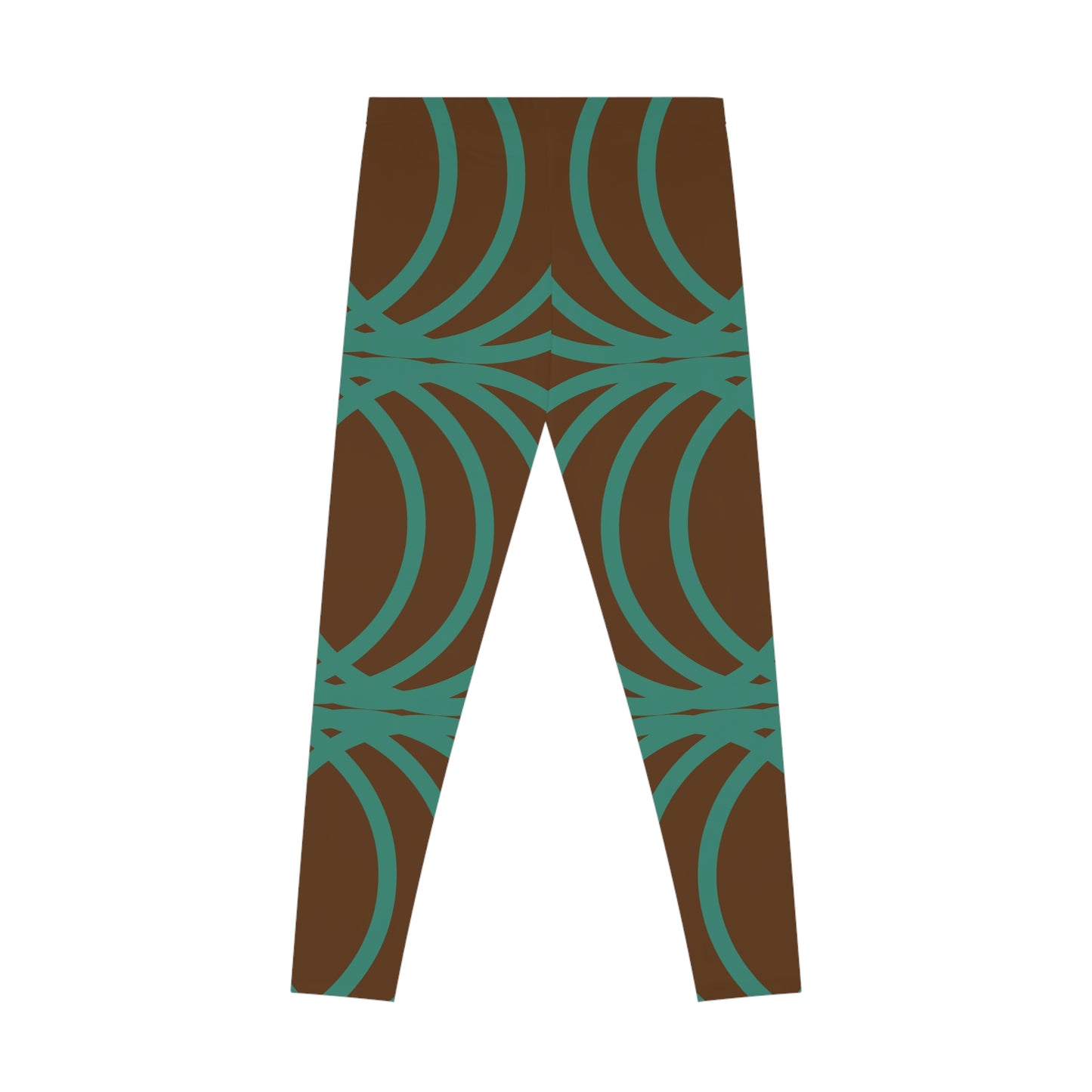 Circle Symetry Stretchy Leggings Brown (YP5100)