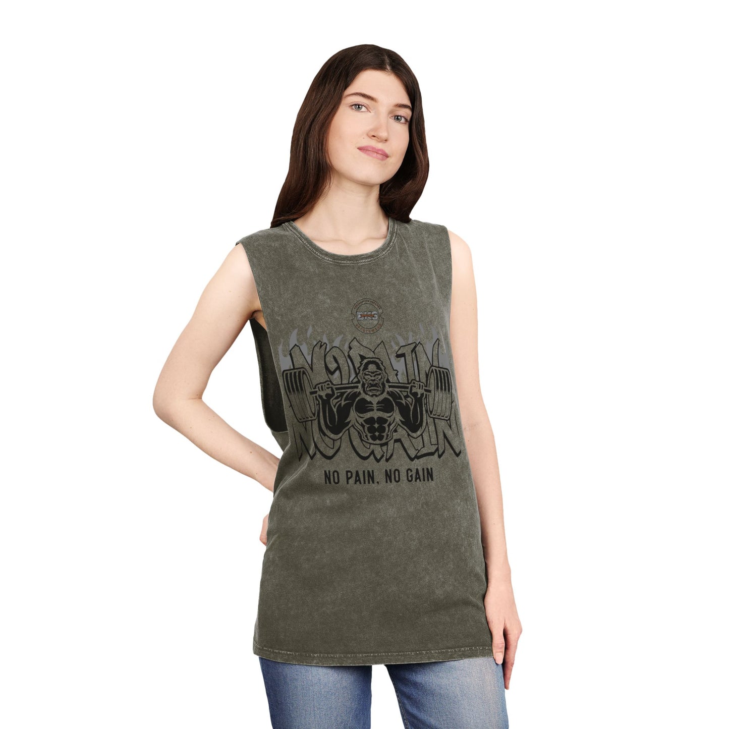 Gorilla Heat Stonewash Tank Top T Shirt (TS 1006)