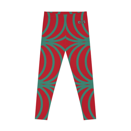 Circle Symetry Stretchy Leggings X-MAS Edition red (YP5100c)