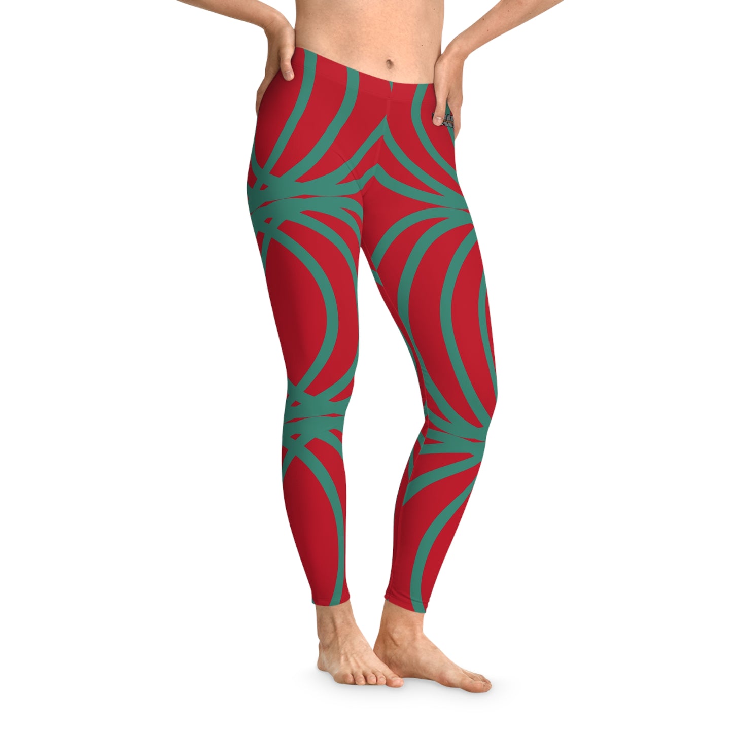 Circle Symetry Stretchy Leggings X-MAS Edition red (YP5100c)