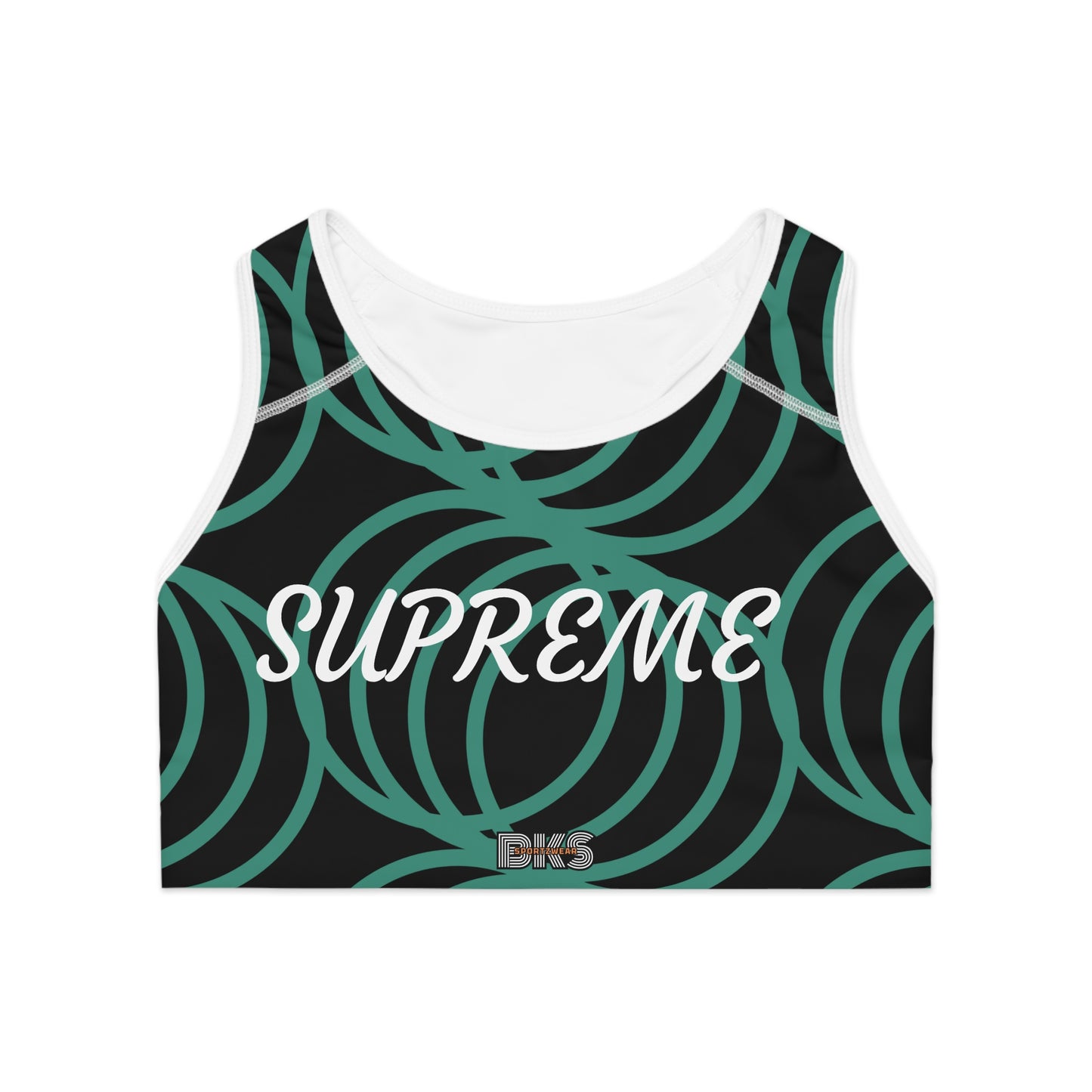 Circle Symetry Sports Bra green/blk ( SB 5001)