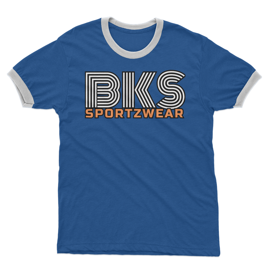 bks swirl sportzwear  Adult Ringer T-Shirt