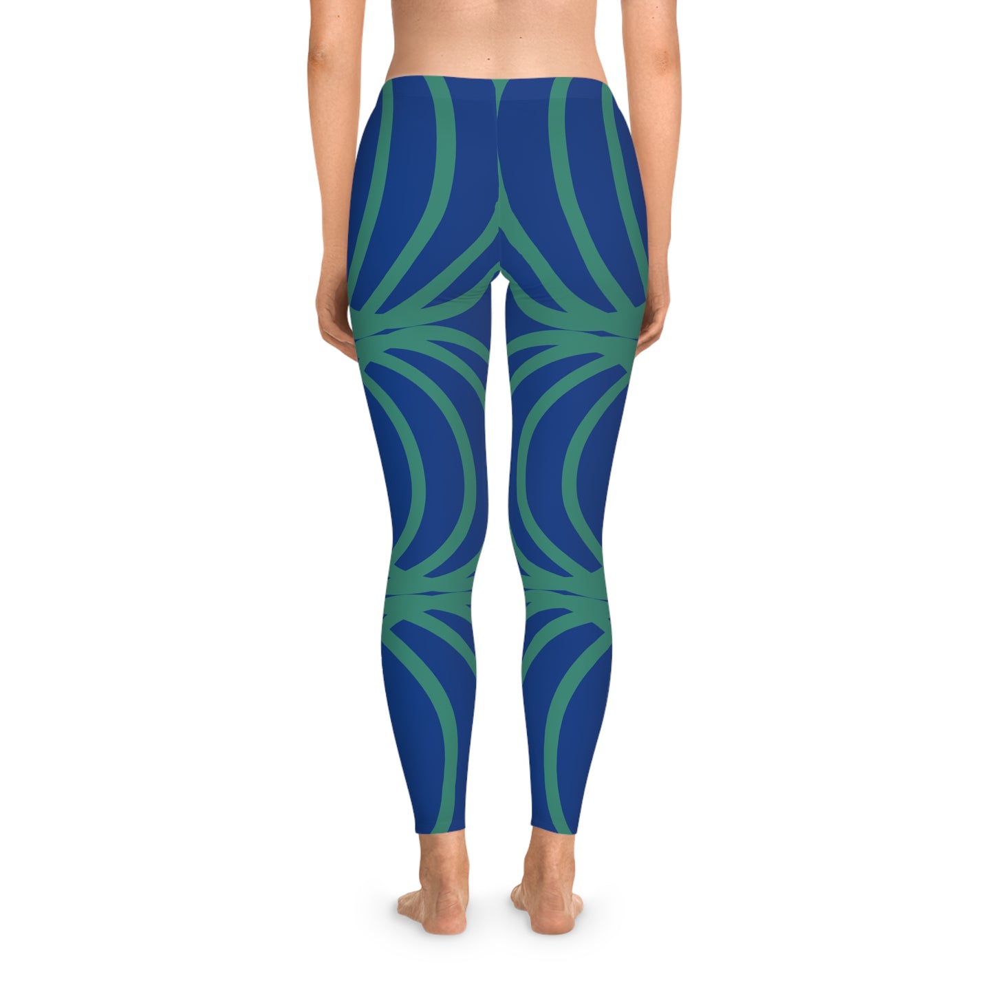 Circle Symetry Stretchy Leggings blue (YP5102)