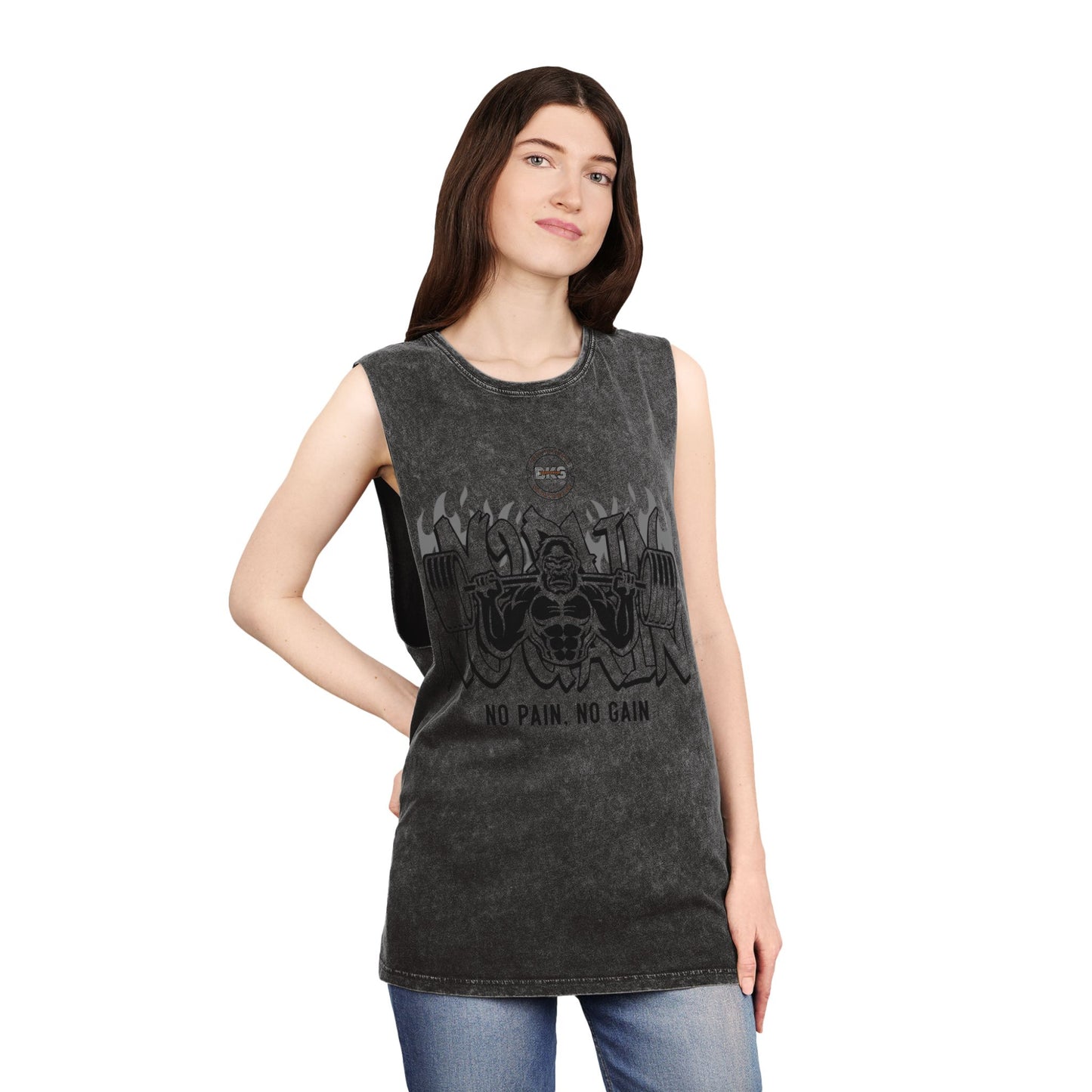 Gorilla Heat Stonewash Tank Top T Shirt (TS 1006)