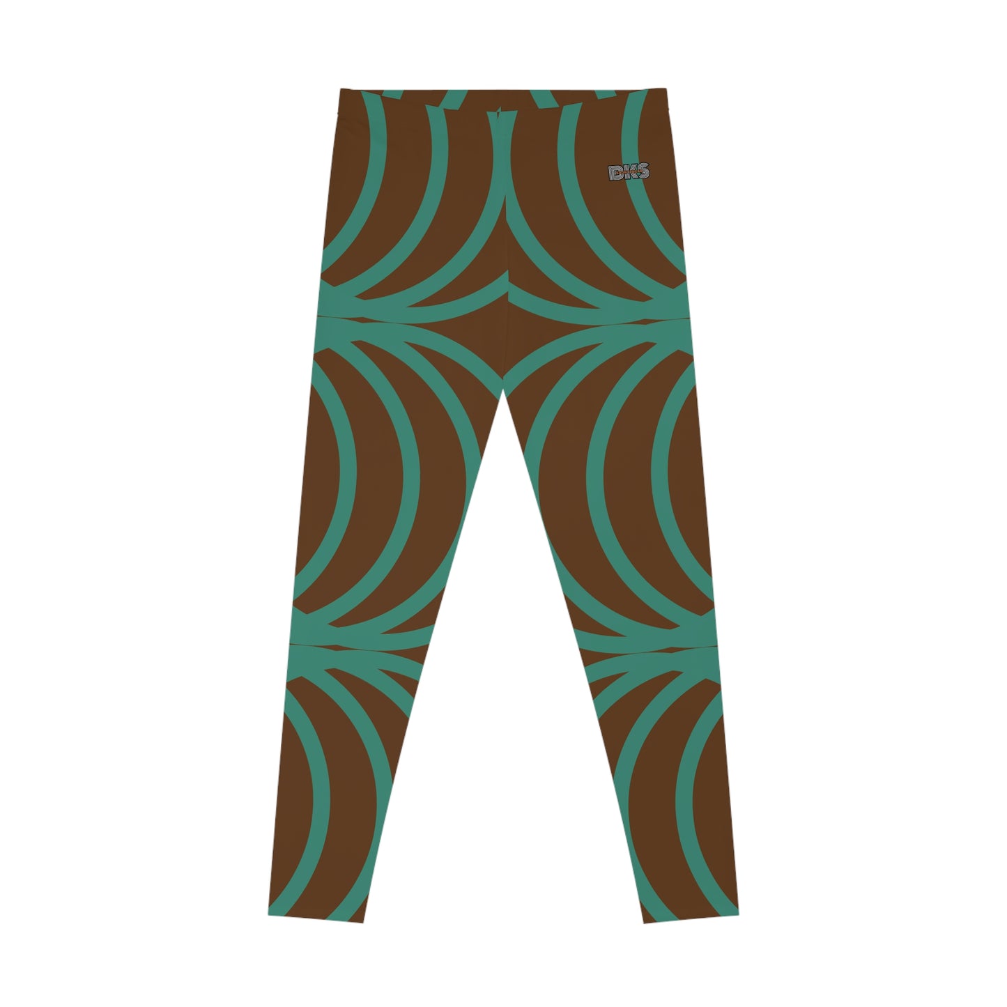 Circle Symetry Stretchy Leggings Brown (YP5100)