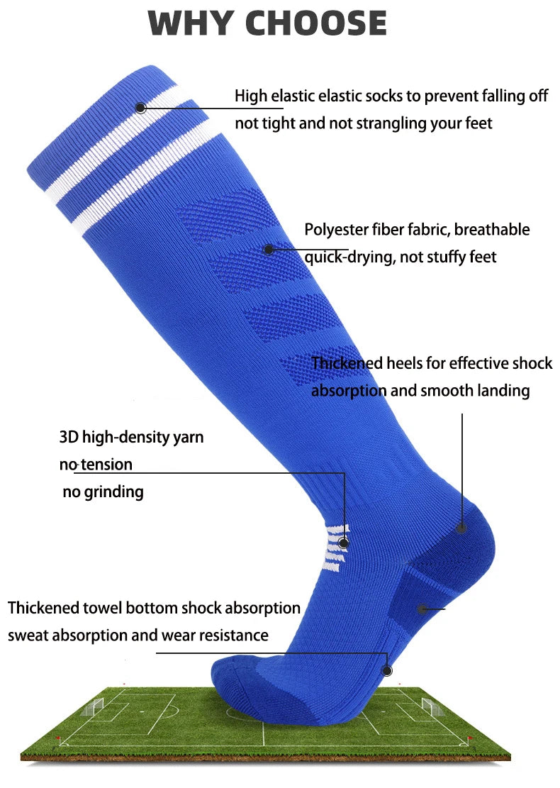 Adults/ Youths Breathable Knee-high Training Sports Socks