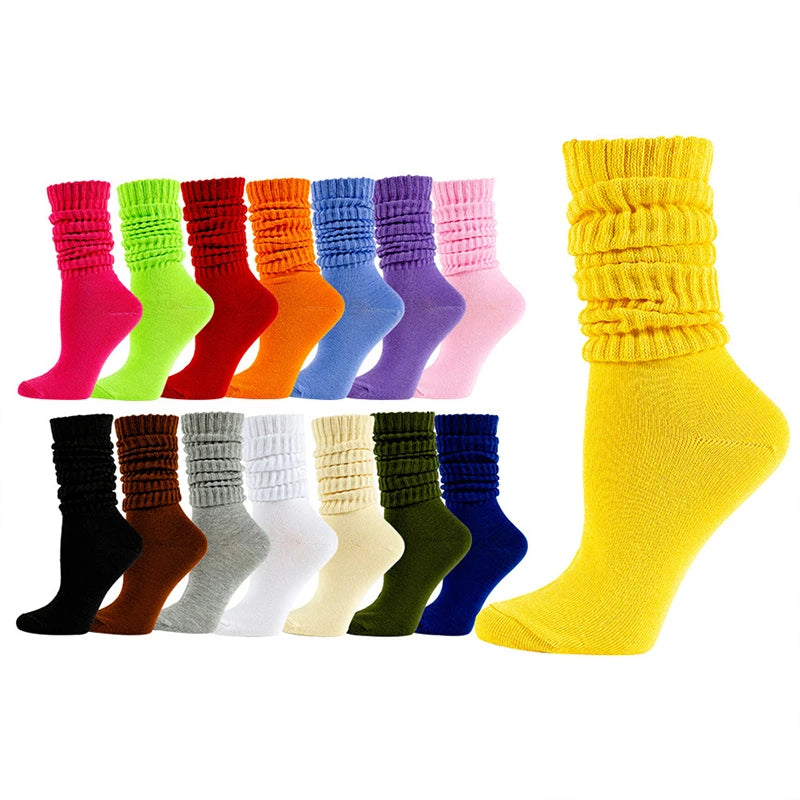 Women's thick slouch socks for autumn and winter/ 10 pair variety pack